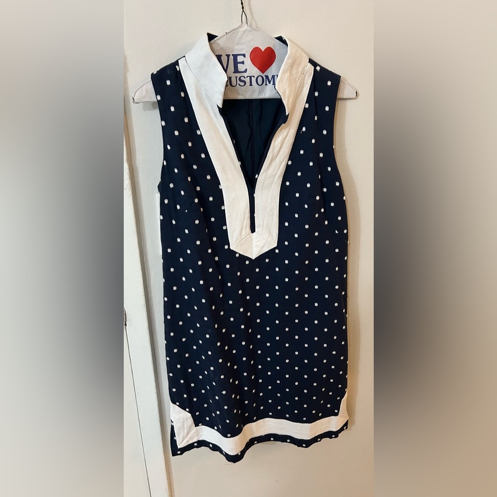 Eliza J Sleeveless Polka Dot Shift Dress size 4